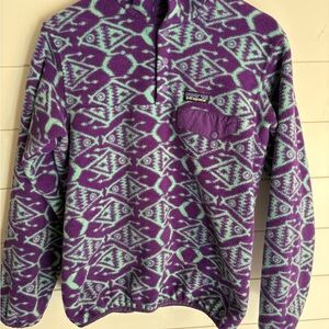Patagonia Synchilla Purple and Turquoise Fleece